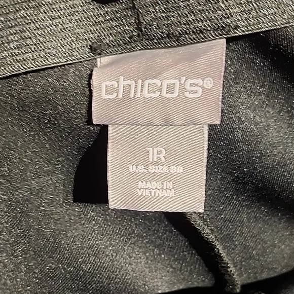 Chico's Black Straight Leg Pants - Picture 2 of 12